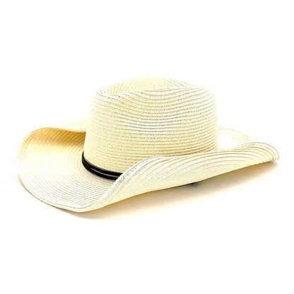 Petite Size Straw Cowboy Hat with Chin Cord - Boardwalk Style Cowboy Hat Boardwalk Style Hats