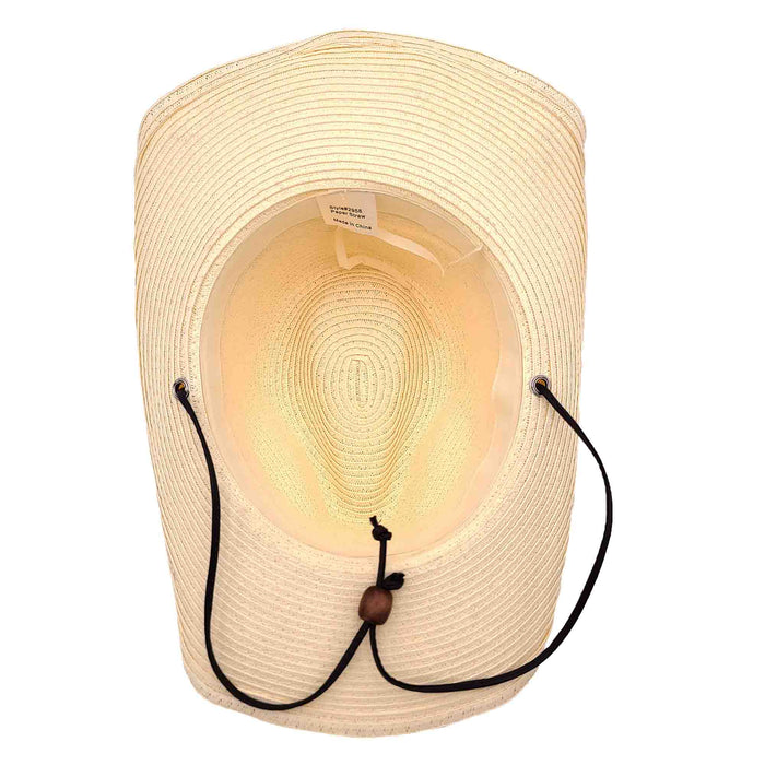 Petite Size Straw Cowboy Hat with Chin Cord - Boardwalk Style Cowboy Hat Boardwalk Style Hats