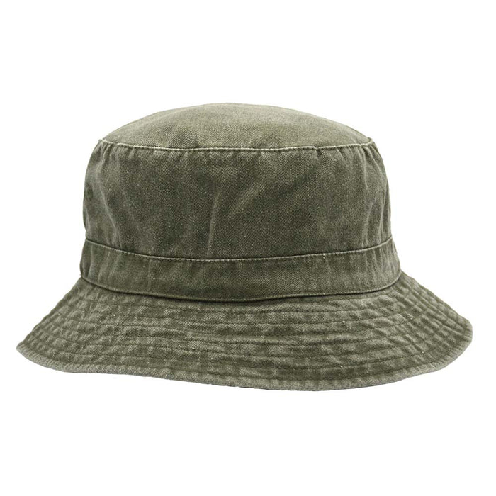 Pigment Dyed Cotton Bucket Hat for Small Heads - Kenny K. Hats Bucket Hat Great hats by Karen Keith CH150K-C Olive XS/S (54-55 cm)
