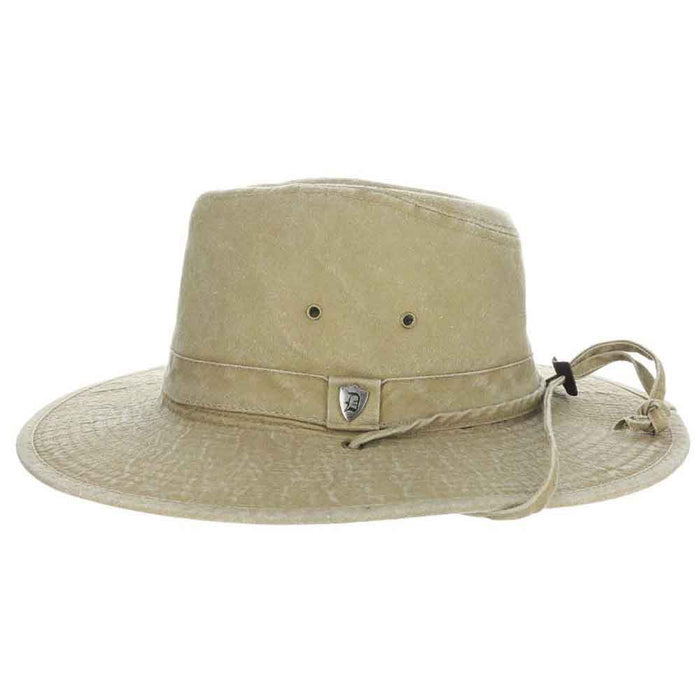 Pigment Dyed Cotton Outback Hat with Chin Cord - DPC Outdoors Hats Safari Hat Dorfman Hat Co.
