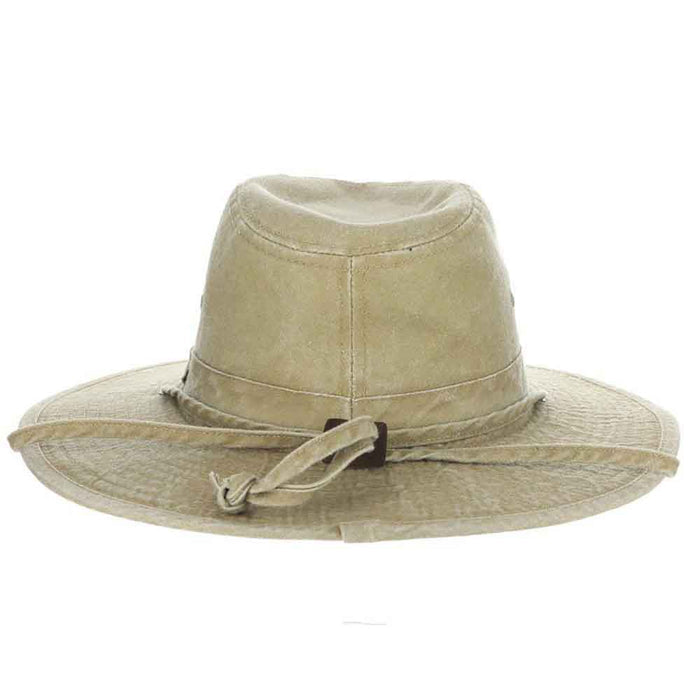 Pigment Dyed Cotton Outback Hat with Chin Cord - DPC Outdoors Hats Safari Hat Dorfman Hat Co.