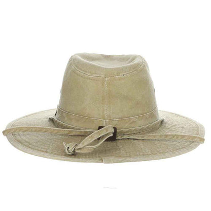Pigment Dyed Cotton Outback Hat with Chin Cord - DPC Outdoors Hats Safari Hat Dorfman Hat Co.