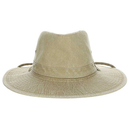 Pigment Dyed Cotton Outback Hat with Chin Cord - DPC Outdoors Hats Safari Hat Dorfman Hat Co.