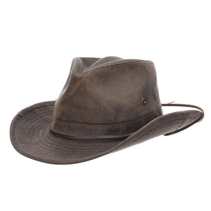Pigment Dyed Weathered Cotton Outback Hat, Shapeable Brim - DPC Headwear Safari Hat Dorfman Hat Co. MC394-LODEN2 Loden Medium (57 cm)