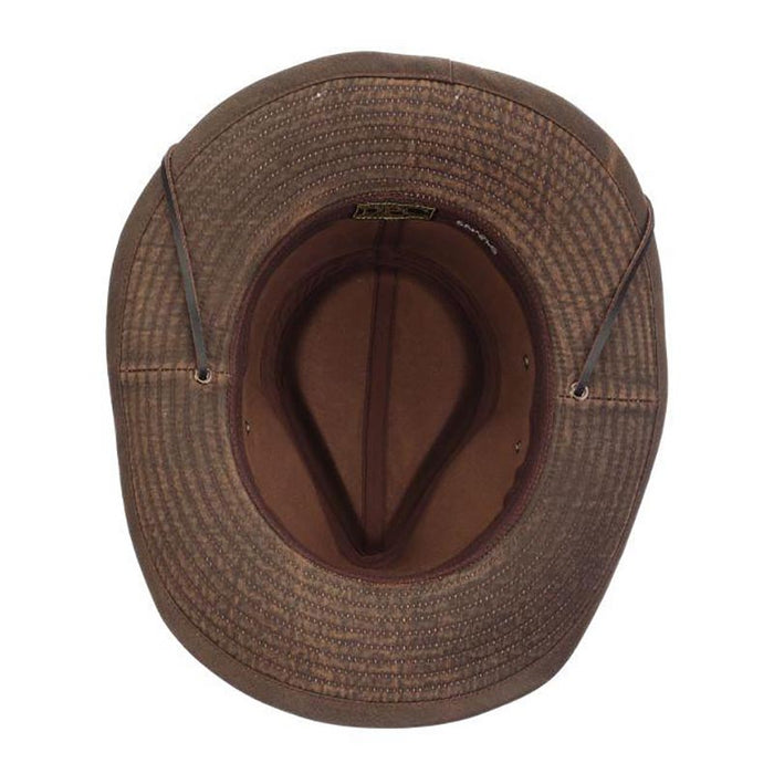 Pigment Dyed Weathered Cotton Outback Hat, Shapeable Brim - DPC Headwear Safari Hat Dorfman Hat Co.