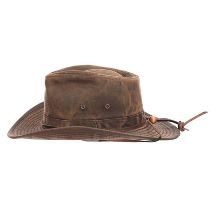 Pigment Dyed Weathered Cotton Outback Hat, Shapeable Brim - DPC Headwear Safari Hat Dorfman Hat Co.