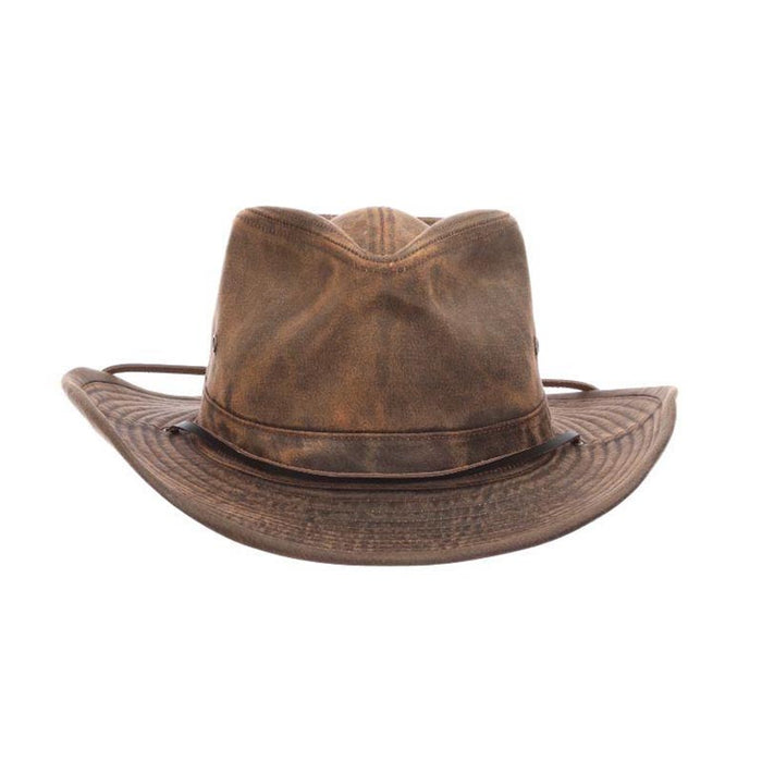 Pigment Dyed Weathered Cotton Outback Hat, Shapeable Brim - DPC Headwear Safari Hat Dorfman Hat Co.
