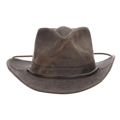 Pigment Dyed Weathered Cotton Outback Hat, Shapeable Brim - DPC Headwear Safari Hat Dorfman Hat Co.