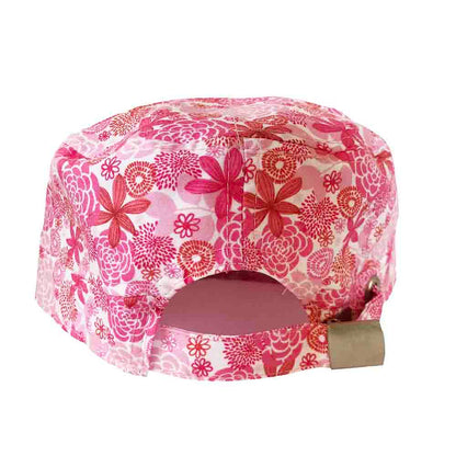 Pink Flower Cotton Cadet Cap for Small Heads - Sunny Dayz Hat Cap Sun N Sand Hats