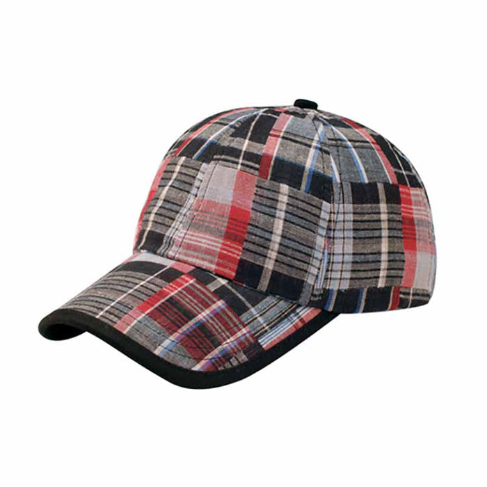 Plaid Cotton Baseball Cap for Small Heads Cap MegaCI MC6569Y-BK Black Extra-Small (50-54 cm)