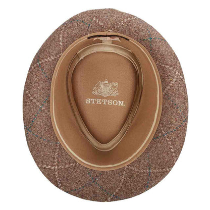 Plaid Italian Wool Fedora Hat - Stetson Hats Fedora Hat Stetson Hats