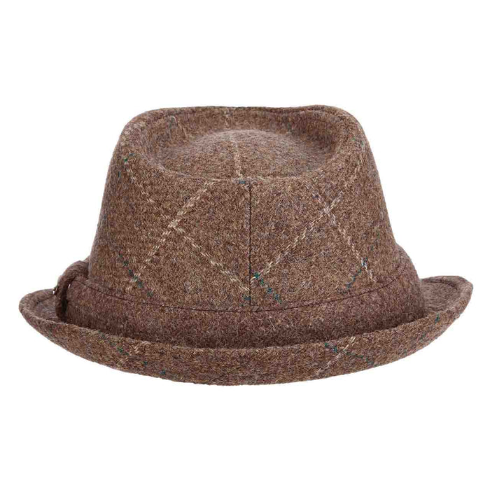 Plaid Italian Wool Fedora Hat - Stetson Hats Fedora Hat Stetson Hats