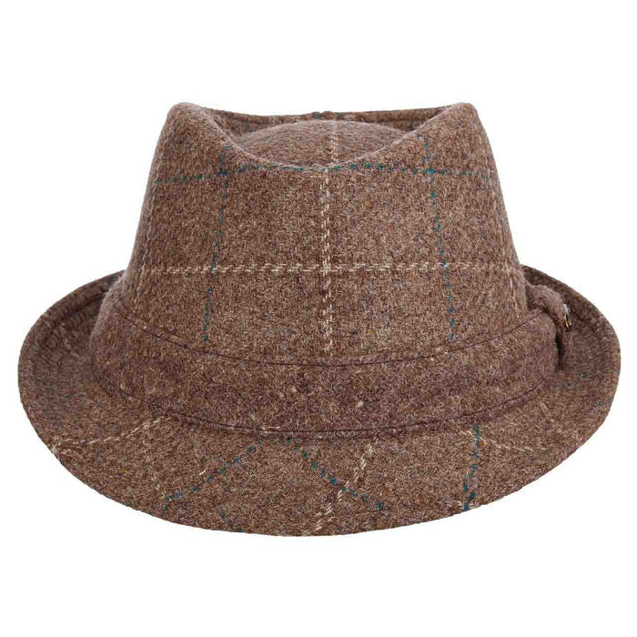 Plaid Italian Wool Fedora Hat - Stetson Hats Fedora Hat Stetson Hats