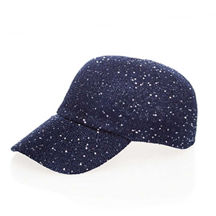 Polyknit Sequin Fashion Cap - Boardwalk Style Cap Boardwalk Style Hats DA7007NV Navy OS