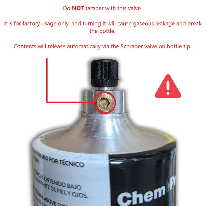 Quick-Recharge Refrigerant Bottle for HVAC Systems with Leak-Stop and UV-Dye Additive, 1.75lb