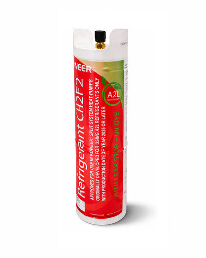 Quick-Recharge Refrigerant Bottle for HVAC Systems with Leak-Stop and UV-Dye Additive, 1.75lb