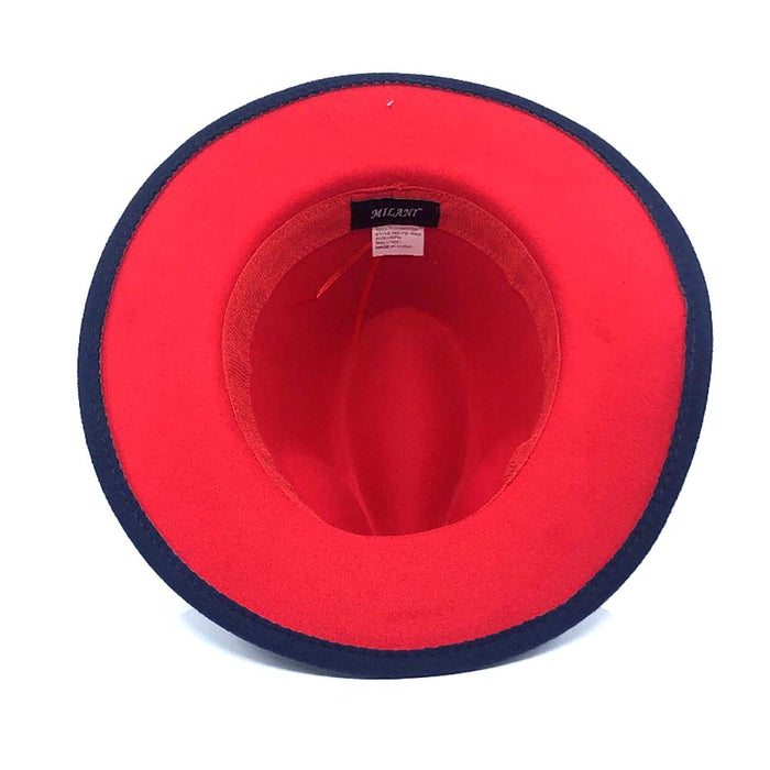 Red Bottom Hats Fashion Felt Fedora Hat - Milani Hats Fedora Hat Milani Hats
