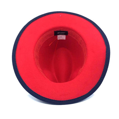 Red Bottom Hats Fashion Felt Fedora Hat - Milani Hats Fedora Hat Milani Hats