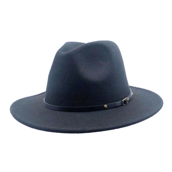 Red Bottom Hats Fashion Felt Fedora Hat - Milani Hats Fedora Hat Milani Hats FD9004 Black M/L (58 cm)