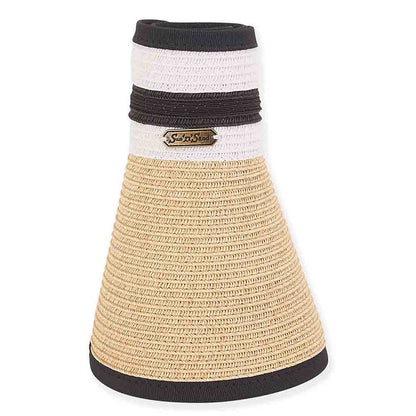 Red White and Blue Wrap Around Visor Hat - Sun 'N' Sand Hats Visor Cap Sun N Sand Hats