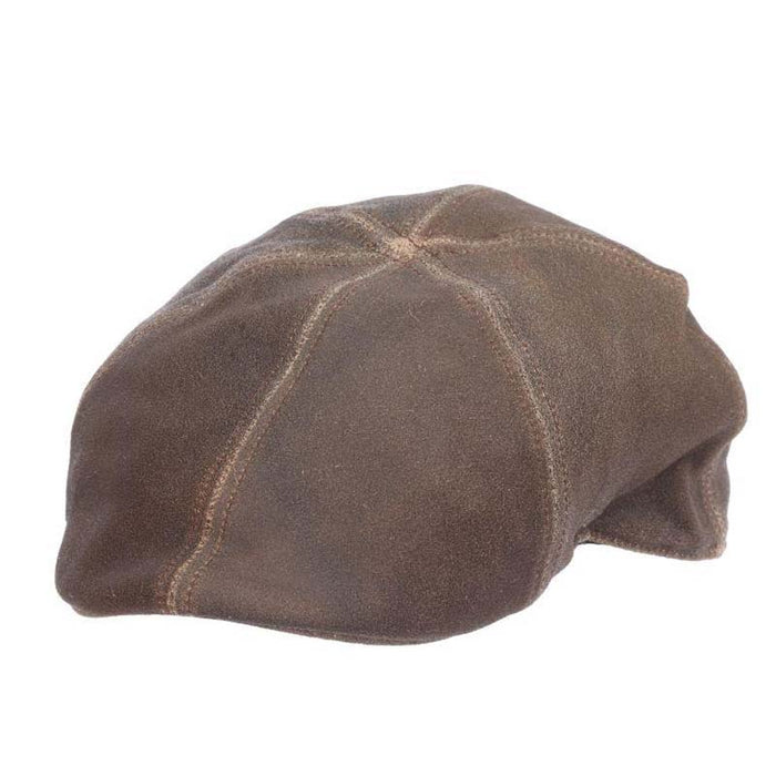 Regal Antique Leather Flat Cap - Stetson Hat Flat Cap Stetson Hats STW378 Brown Medium