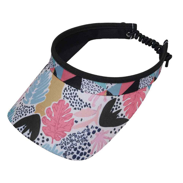 Retro Palm Golf Sun Visor with Coil Lace - GloveIt Visors Visor Cap GloveIt V289 Multicolor