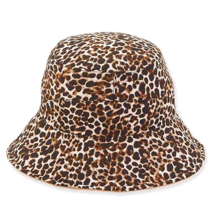 Reversible Velvet Bucket Hat with Animal Print Lining - Adora® Hats Bucket Hat Adora Hats