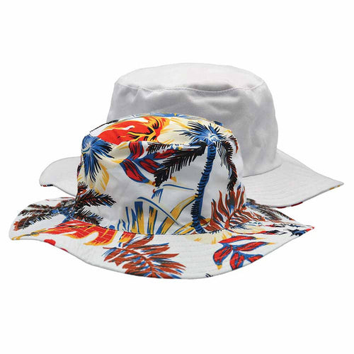 Reversible Wide Brim Cotton Boonie Hat - Karen Keith Hats Bucket Hat Great hats by Karen Keith CH98-Is White M/L (57-58.5 cm)