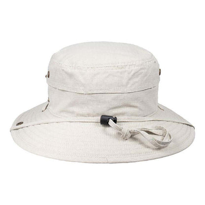 Rip Stop Cotton Bucket Hat with Side Snaps - DPC Outdoor Hats Bucket Hat Dorfman Hat Co. STC404-PUTTY3 Putty Large