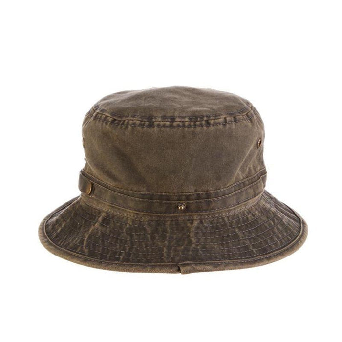 Roll-Up Weathered Cotton Bucket Hat - Stetson Hats Bucket Hat Stetson Hats