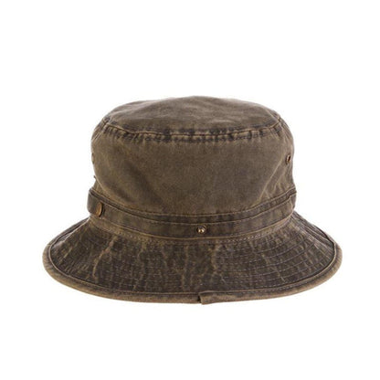 Roll-Up Weathered Cotton Bucket Hat - Stetson Hats Bucket Hat Stetson Hats