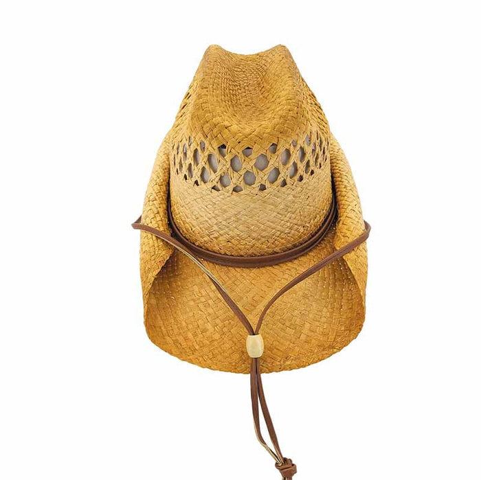 Rolled Brim Straw Cattleman Hat, M-XL - Karen Keith Hats Cowboy Hat Great hats by Karen Keith RM77D-M Natural Medium (57 cm)