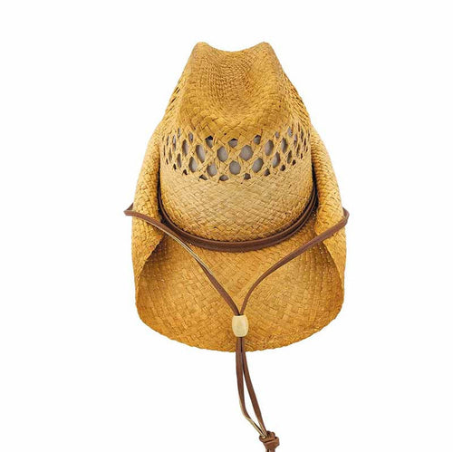 Rolled Brim Straw Cattleman Hat, M-XL - Karen Keith Hats Cowboy Hat Great hats by Karen Keith RM77D-M Natural Medium (57 cm)