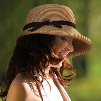 Rolled Edge Straw Brim Cap - Sun 'N' Sand Hats Facesaver Hat Sun N Sand Hats