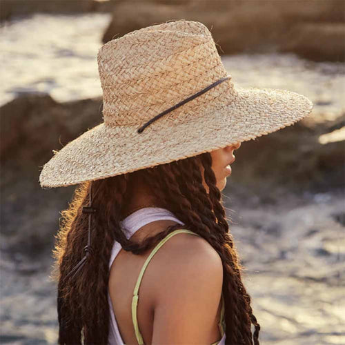 Rough Braid Raffia Lifeguard Hat - Scala Hats Lifeguard Hat Scala Hats