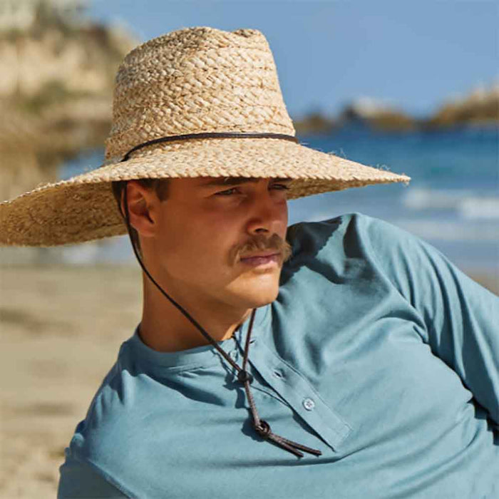 Rough Braid Raffia Lifeguard Hat - Scala Hats Lifeguard Hat Scala Hats