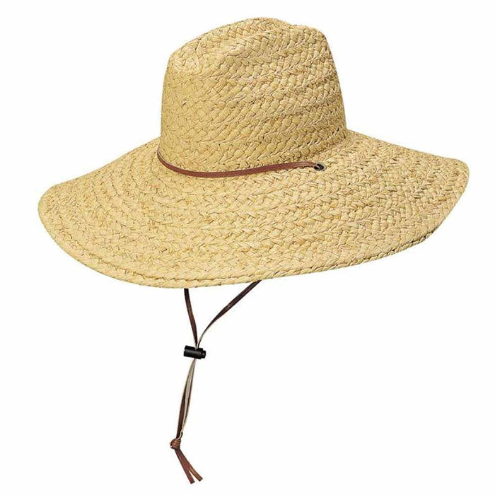 Rough Braid Raffia Lifeguard Hat - Scala Hats Lifeguard Hat Scala Hats 318OSNAT1 Natural S/M