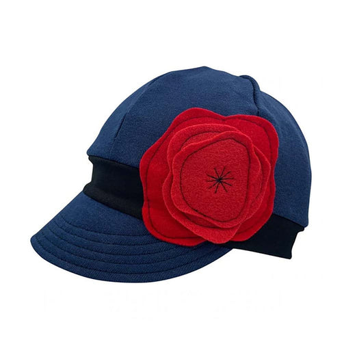 Selena Organic Cotton Jersey Cap for Healing - Flipside Hats Cap Flipside Hats H001-033 Navy / Red OS _56-58 cm)