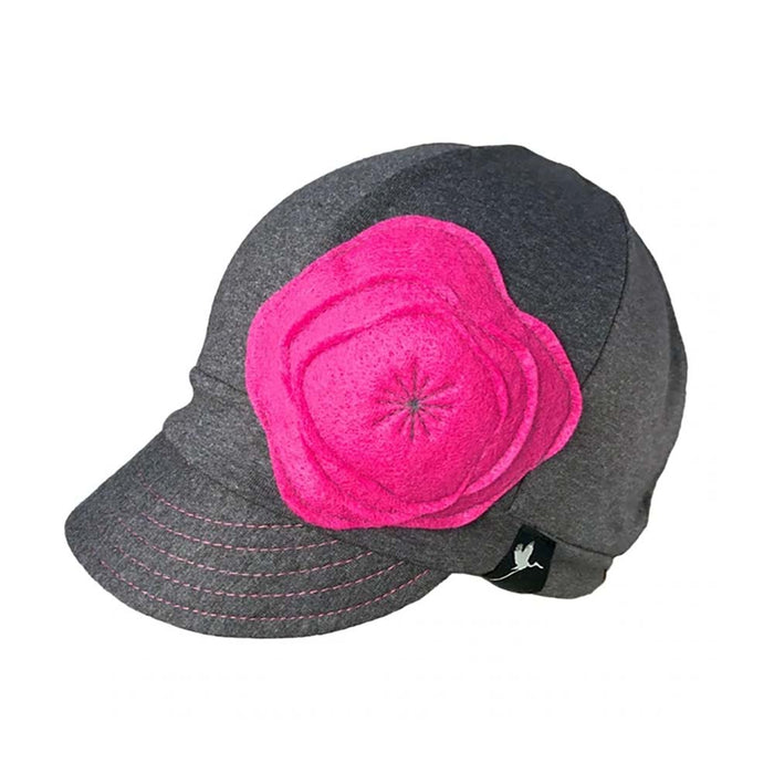 Selena Organic Cotton Jersey Cap for Healing - Flipside Hats Cap Flipside Hats H001-012 Grey  / Pink OS _56-58 cm)