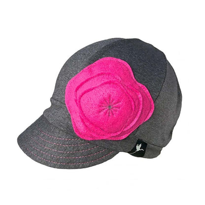 Selena Organic Cotton Jersey Cap for Healing - Flipside Hats Cap Flipside Hats H001-012 Grey  / Pink OS _56-58 cm)
