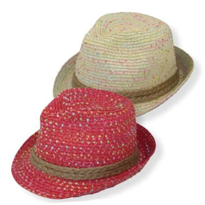 Small Heads Fleck Detail Petite Fedora Hat - JSA Petite Hats Fedora Hat Jeanne Simmons Accessories