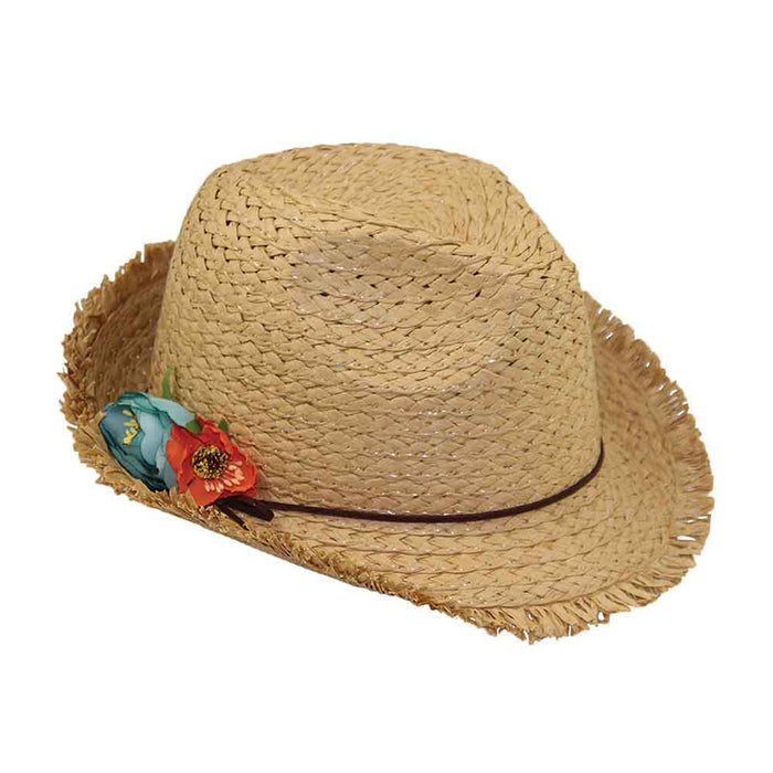 Small Heads Fringe Edge Fedora Hat - JSA Petite Hats Fedora Hat Jeanne Simmons Accessories JS1057 Bronze XS (53 cm)