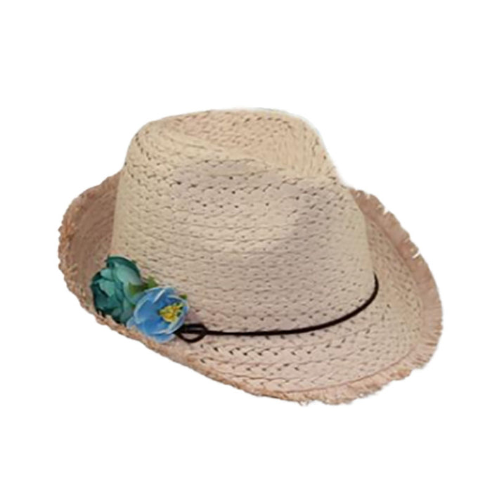 Small Heads Fringe Edge Fedora Hat - JSA Petite Hats Fedora Hat Jeanne Simmons Accessories