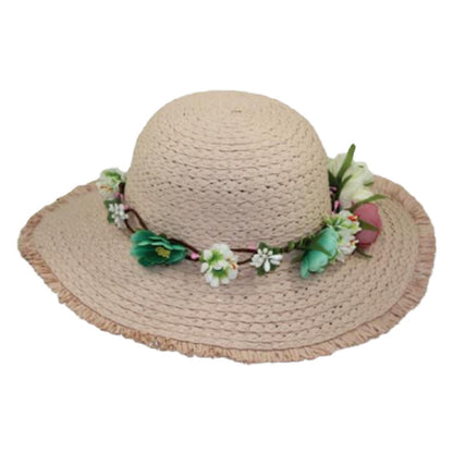 Small Heads Fringe Edge Sun Hat - JSA Petite Hats Wide Brim Sun Hat Jeanne Simmons Accessories