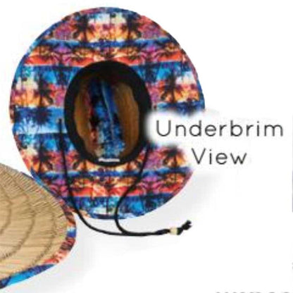 Small Heads Straw Lifeguard Hat with Cotton Underbrim - Sunny Dayz™ Lifeguard Hat Sun N Sand Hats