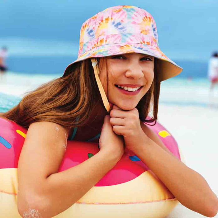 Small Heads Tie Dye Reversible Cotton Bucket Hat - Sunny Dayz™ Bucket Hat Sun N Sand Hats