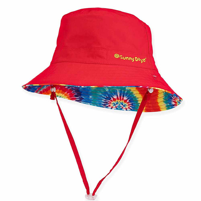 Small Heads Tie Dye Reversible Cotton Bucket Hat - Sunny Dayz™ Bucket Hat Sun N Sand Hats