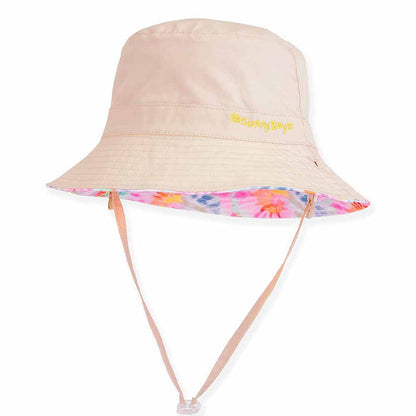 Small Heads Tie Dye Reversible Cotton Bucket Hat - Sunny Dayz™ Bucket Hat Sun N Sand Hats