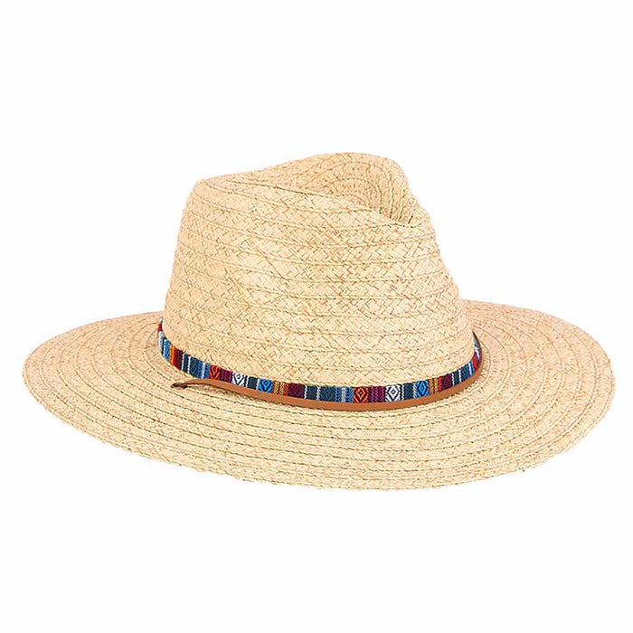 Small Heads Tribal Band Straw Hat with Chin Cord - Sunny Dayz™ Safari Hat Sun N Sand Hats