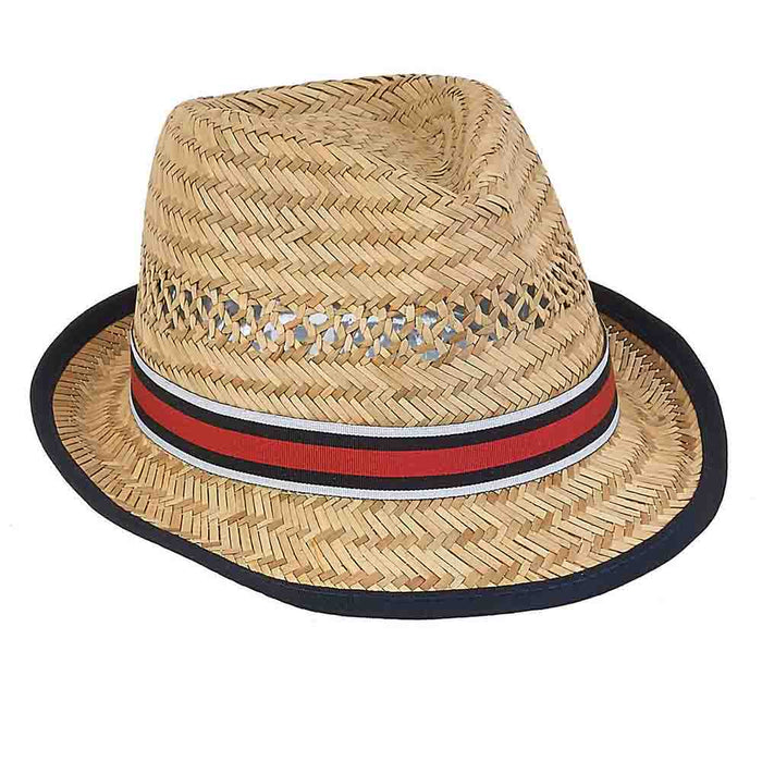 Small Size Rush Straw Fedora - Sunny Dayz™ Hats Fedora Hat Sun N Sand Hats
